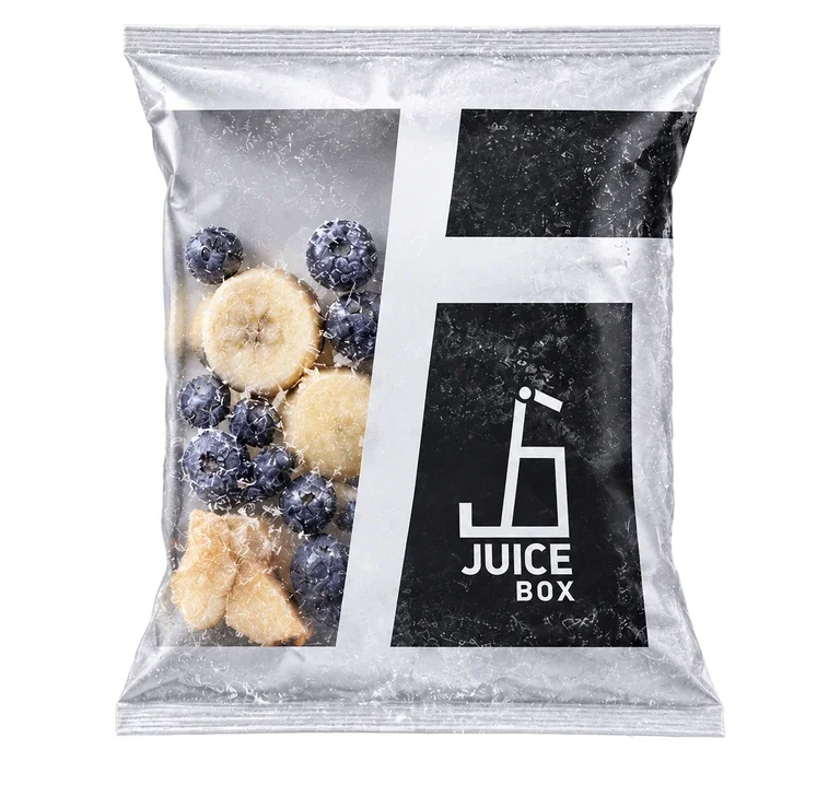 JuiceBox sachet with frozen fruit