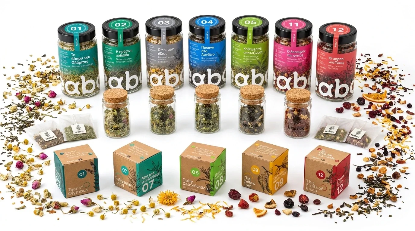 The TeaBox collection · 12 blends in 3 formats